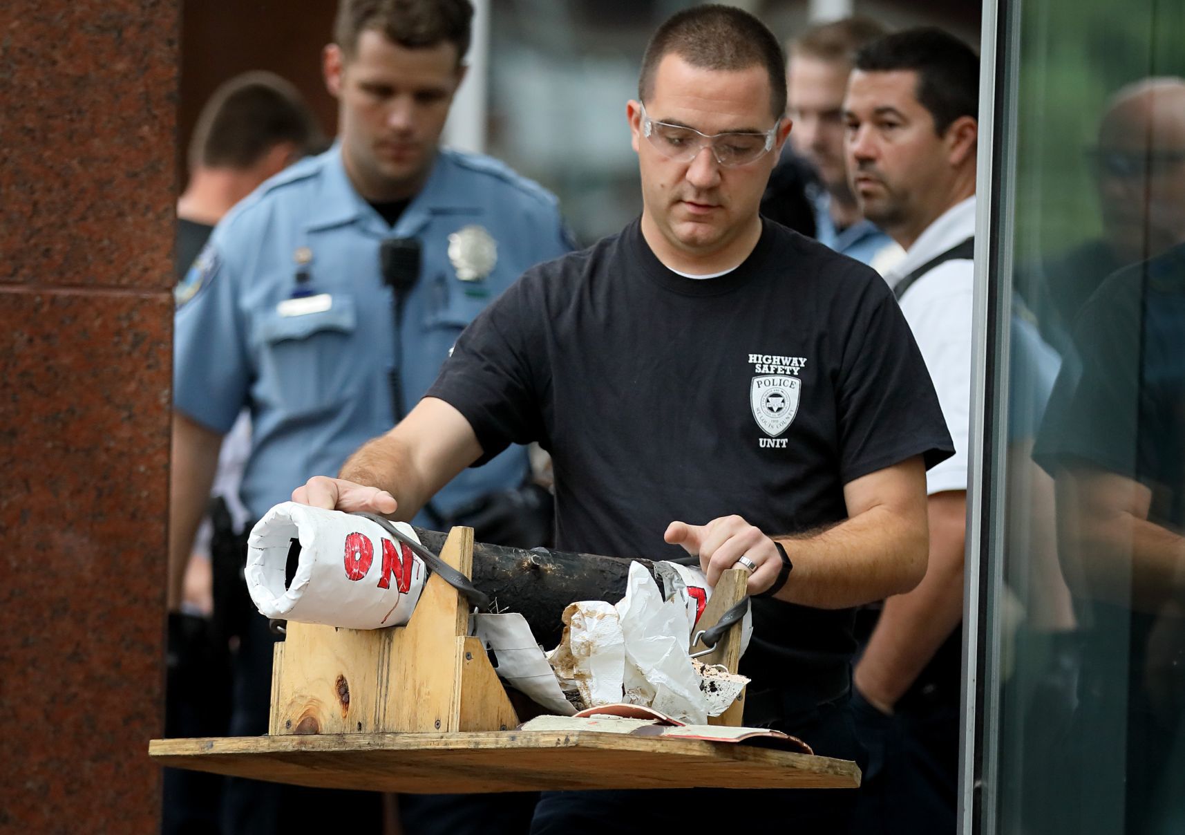 Two protesters arrested